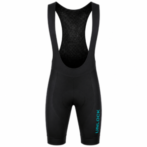 Cuissard Cycliste à Bretelles UNLOCK Performance – Noir & Turquoise
