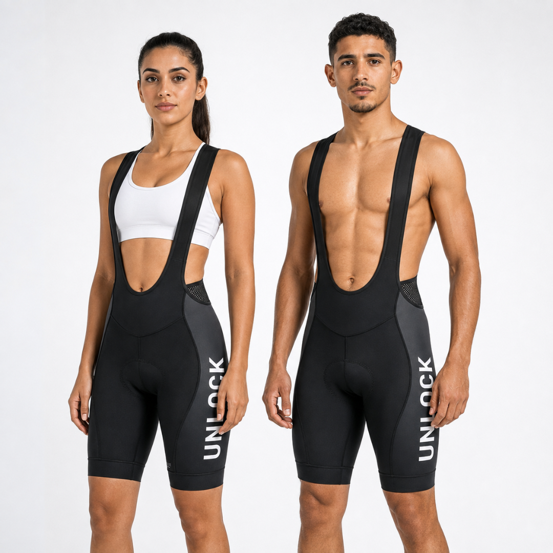 Cuissard Cycliste à Bretelles UNLOCK Signature – Noir Unisexe
